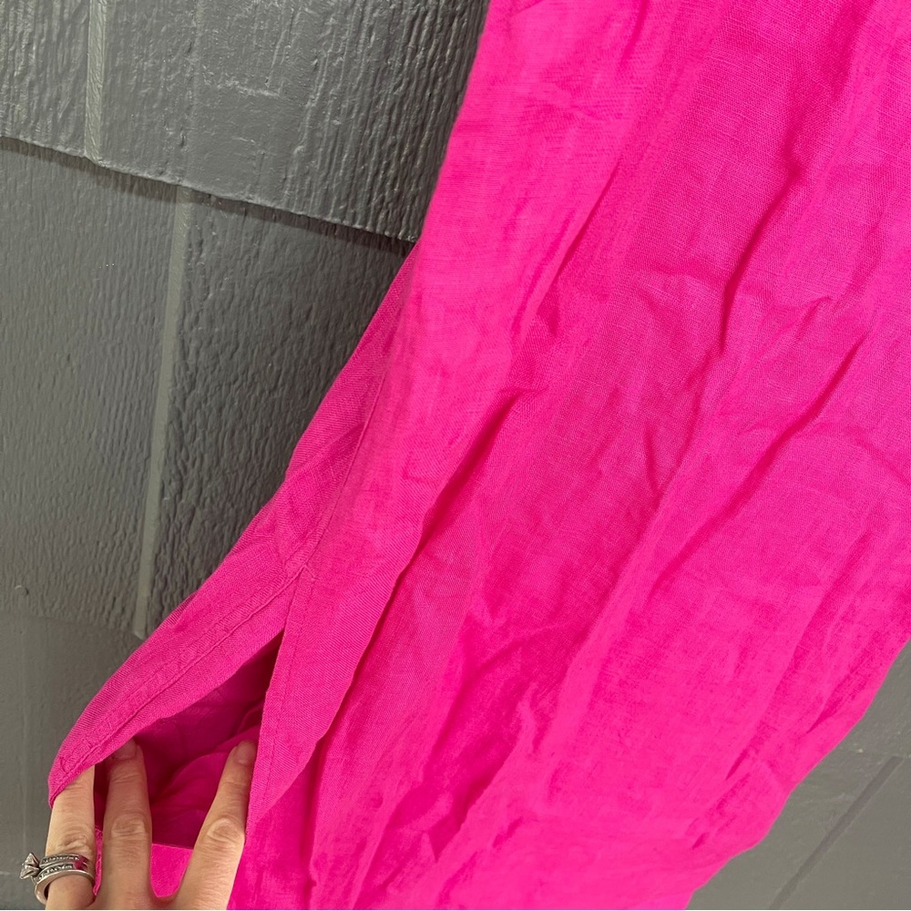 J. Crew button back pink linen shift dress - Picture 12 of 14